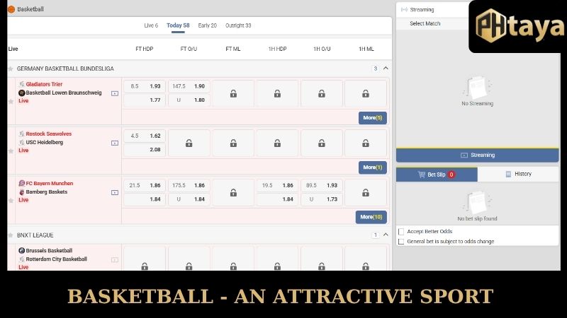 Basketball - A fast sport with huge prediction opportunities 5 Basketball PHTAYA - An attractive sport