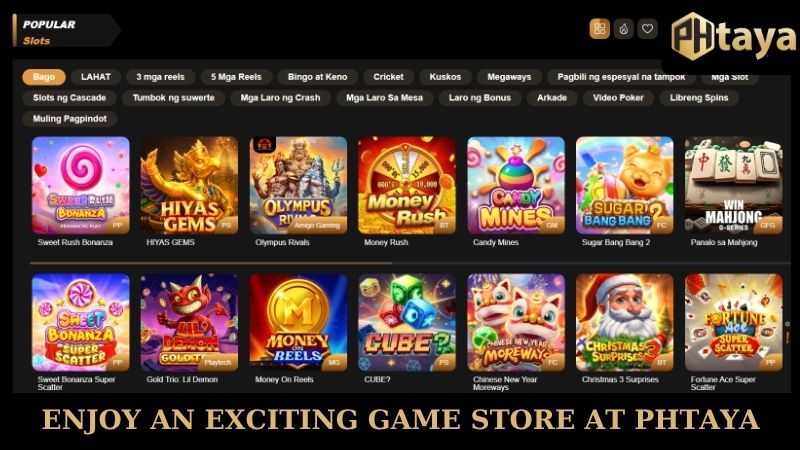 Enjoy an exciting game store at PHtaya
