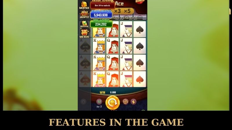 Features in the game super ace PHTAYA