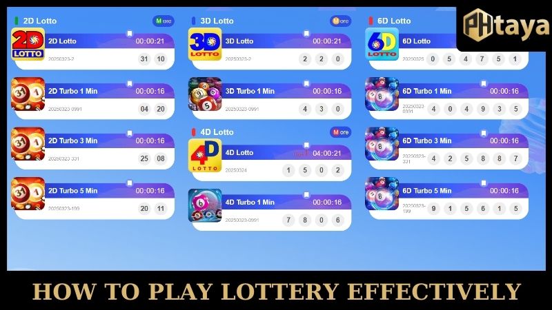 How to play lottery PHTAYA effectively