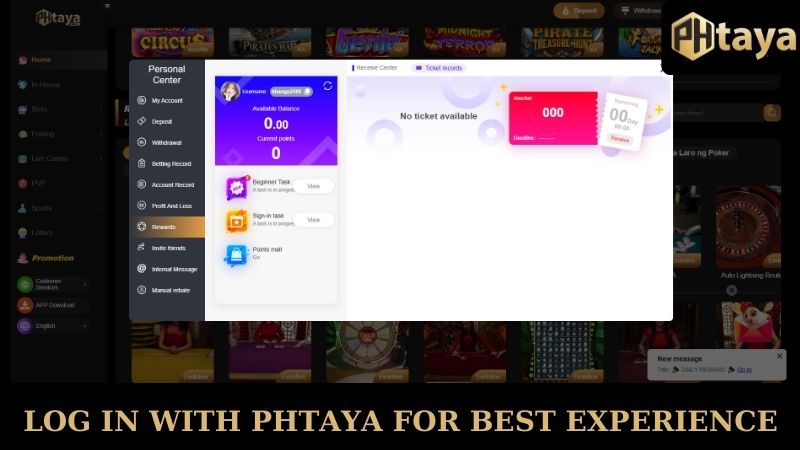 Log in with PHTAYA for best experience