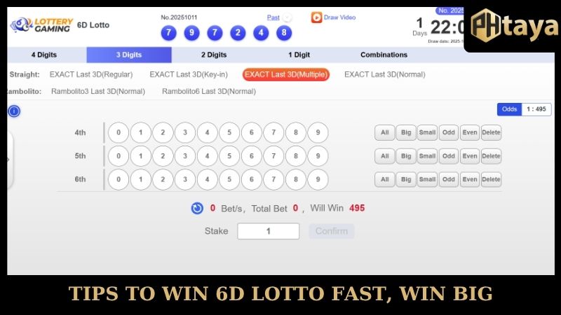 The secret to winning big every week with 6D Lotto that everyone needs to know 7 Tips to win 6D Lotto PHTAYA fast, win big